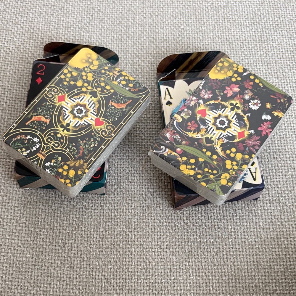 Christian LaCroix Artistic Playing Card Box with Blue and Multicolor Design - Picture 4 of 6